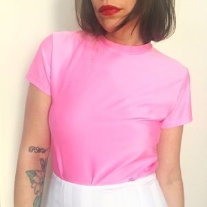 90’s Neon Pink Spandex Tops 🎀